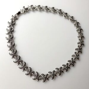 Elegant Estate Art Deco Star Fish Marcasite Necklace
